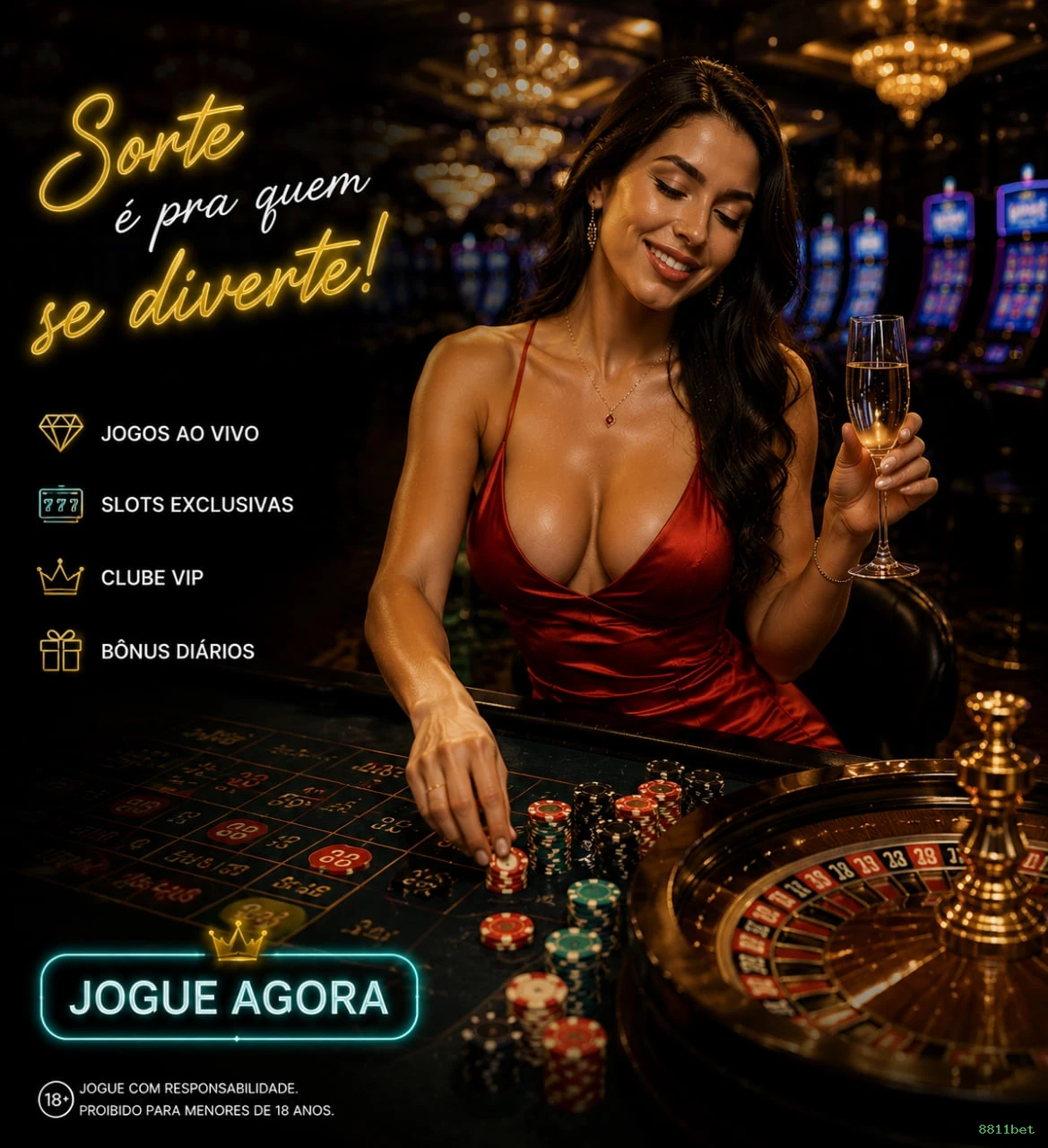Imagem promocional do cassino online da 8811bet mostrando jogos ao vivo
